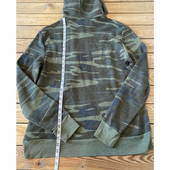 NEW Alternative Earth Kansas Jayhawks Camo Hoodie Size XL Green Full Zip - Picture 7 of 9